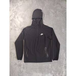 Nike Tech Fleece Hoodie Jacket Mens Large Black Full Zip Sweatshirt Athleisure